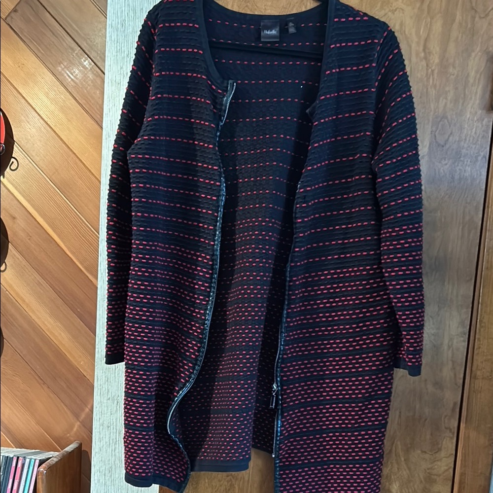 Long black and red sweater - women’s XL by Rafaella